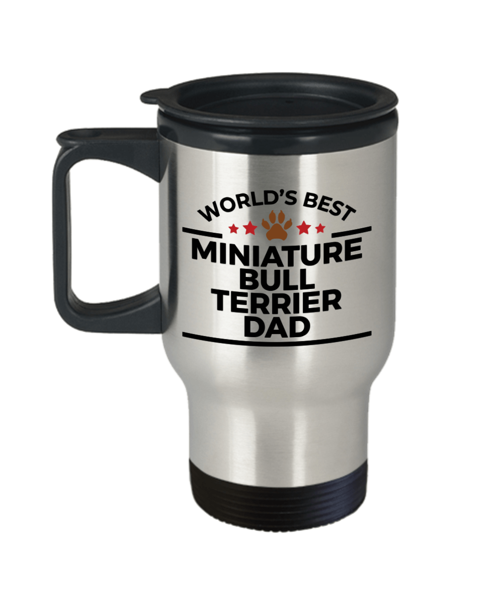 Miniature Bull Terrier Dog Dad Travel Coffee Mug