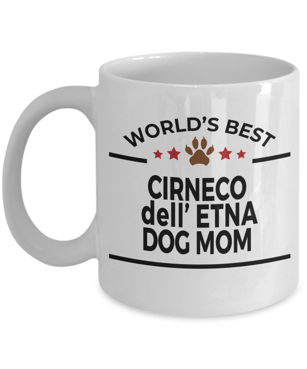 Cirneco dell' Etna Dog Lover Gift World's Best Mom Birthday Mother's Day White Ceramic Coffee Mug