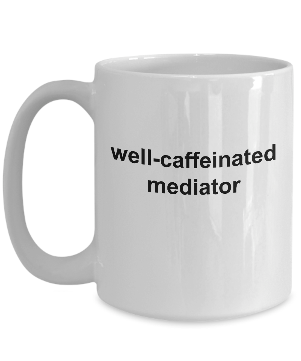 Mediator White Ceramic Coffee Mug Makes a Great Gift