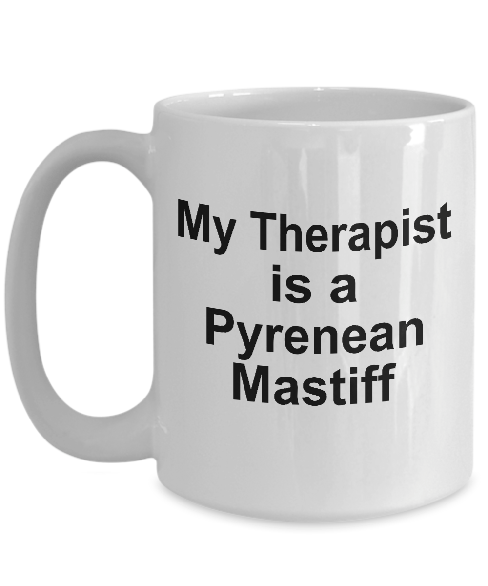 Pyrenean Mastiff Dog Owner Lover Funny Gift Therapist White Ceramic Coffee Mug