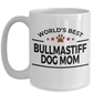 Bullmastiff Dog Lover Gift World's Best Mom Birthday Mother's Day White Ceramic Coffee Mug
