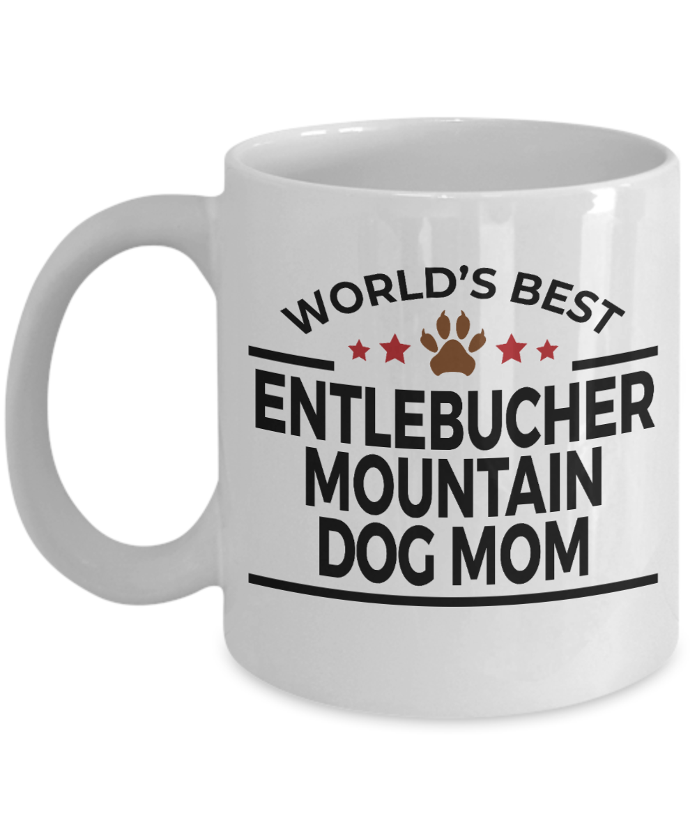 Entlebucher Mountain Dog Lover Gift World's Best Mom Birthday Mother's Day White Ceramic Coffee Mug