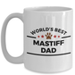 Mastiff Dog Lover Mug Gift World's Best Dad Coffee Cup Birthday Father's Day