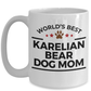Karelian Bear Dog Lover Gift World's Best Mom Birthday Mother's Day White Ceramic Coffee Mug