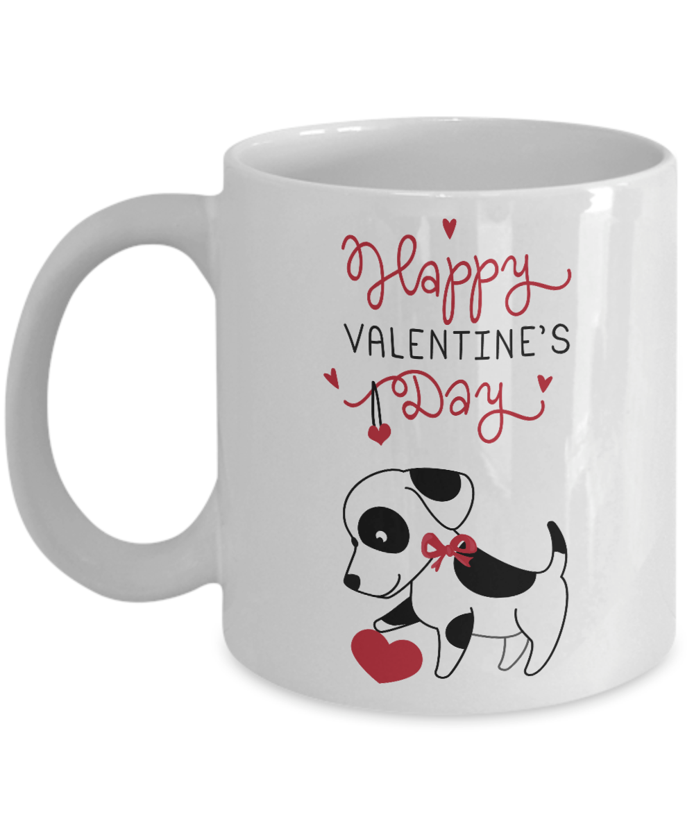 Happy Valentine's Day Cute Puppy Coffee Mug