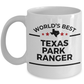 Texas Park Ranger Gift Birthday Father's Day Mother's Day Appreciation White Ceramic Coffee Mug