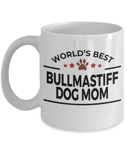 Bullmastiff Dog Lover Gift World's Best Mom Birthday Mother's Day White Ceramic Coffee Mug