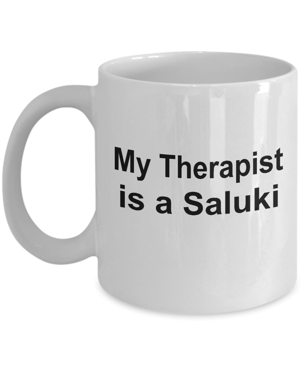 Saluki Dog Owner Lover Funny Gift Therapist White Ceramic Coffee Mug
