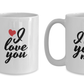 I Love You and I Love You More Couples Mug - Set of 2 His and Hers