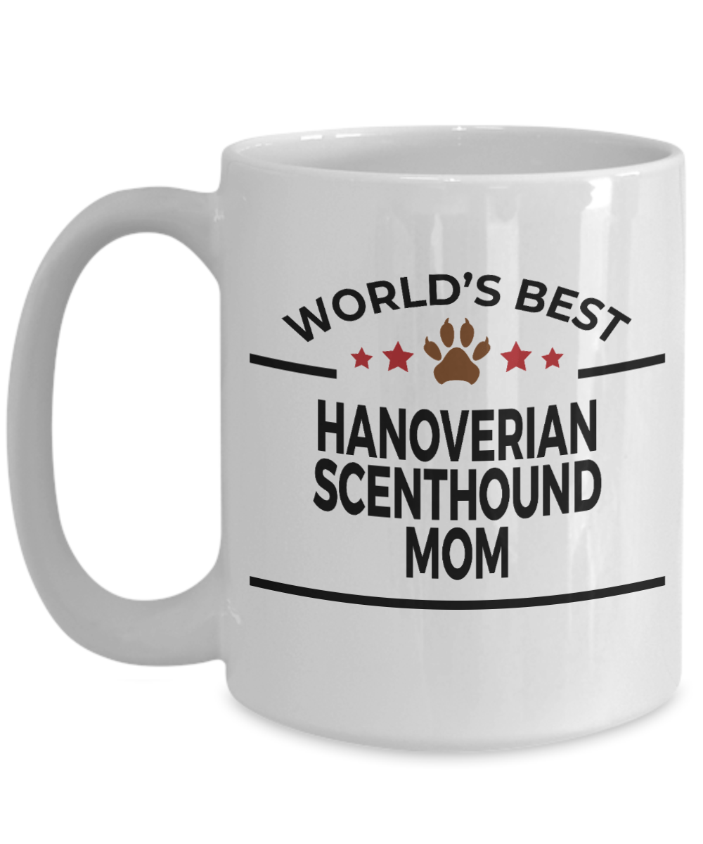 Hanoverian Scenthound Dog Lover Gift World's Best Mom Birthday Mother's Day White Ceramic Coffee Mug