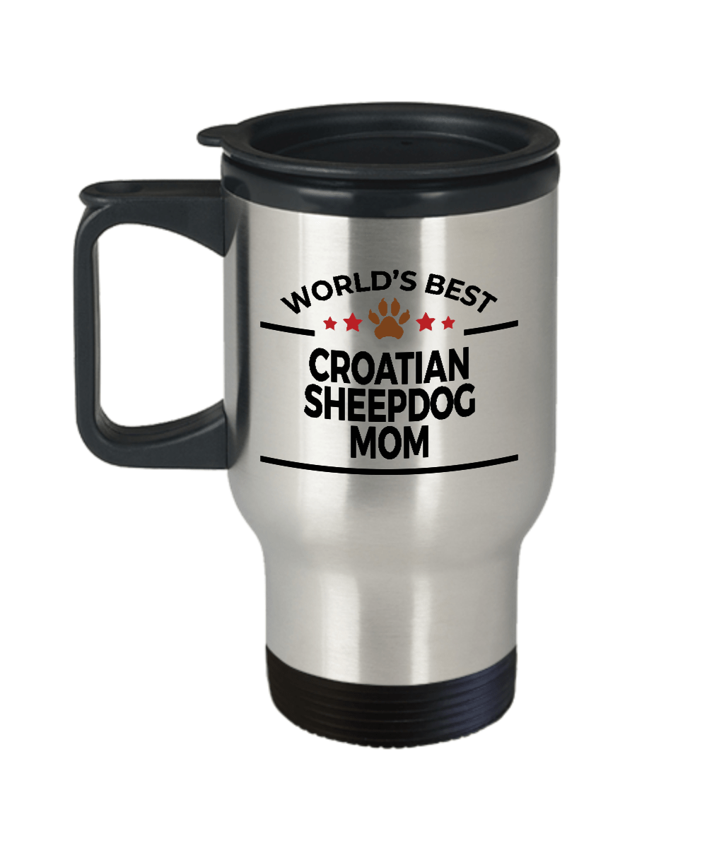 Croatian Sheepdog Dog Mom Travel Coffee Mug