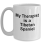 Tibetan Spaniel Dog Owner Lover Funny Gift Therapist White Ceramic Coffee Mug