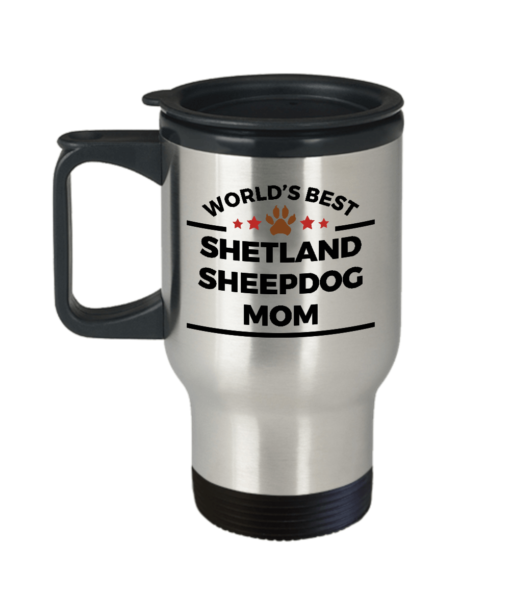Shetland Sheepdog Dog Mom Travel Coffee Mug