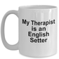 English Setter Dog Therapist Mug