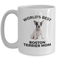 Boston Terrier Puppy Dog Mom Ceramic Coffee Mug