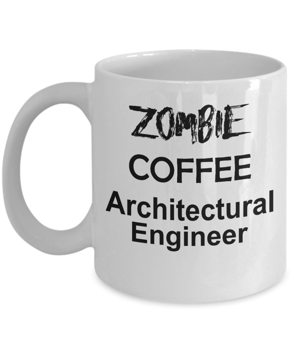Architectural Engineer Zombie Gift White Ceramic Coffee Cup