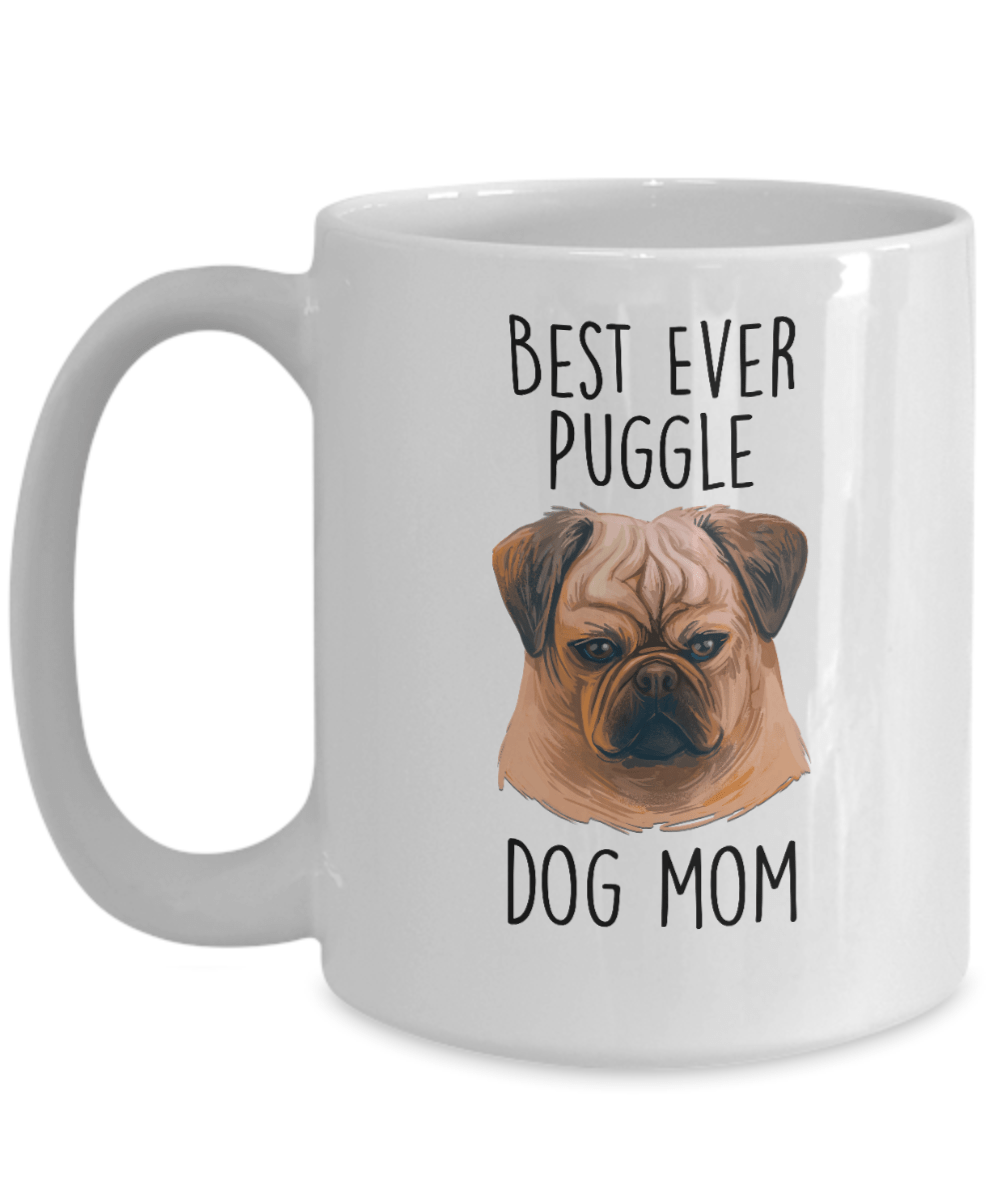 Best Ever Puggle Dog Mom Ceramic Coffee Mug