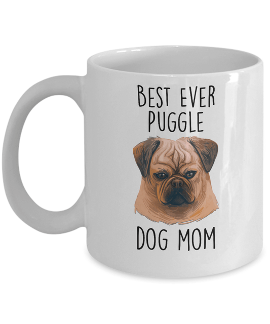 Best Ever Puggle Dog Mom Ceramic Coffee Mug