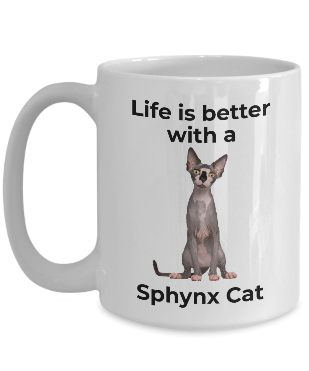 Sphynx Cat Coffee Mug - Life is Better