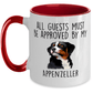 Funny Appenzeller Sennenhund -Guests must be approved Two Tone Red and White Coffee Mug