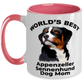 Appenzeller Sennenhund Best Dog Mom Two Tone Pink and White Coffee Mug