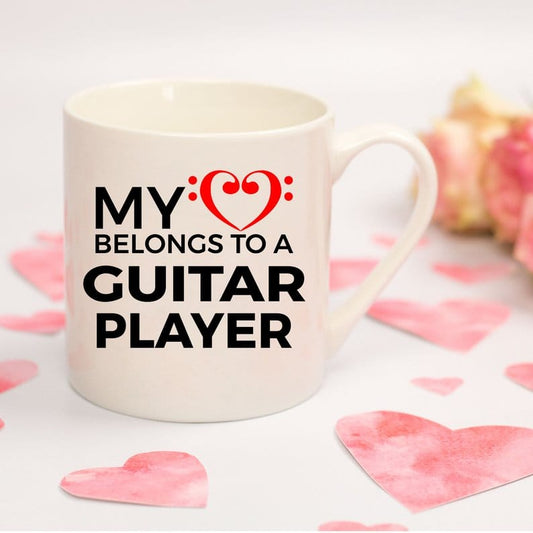 Guitar Player Mug - My Heart Belongs to a Guitar Player