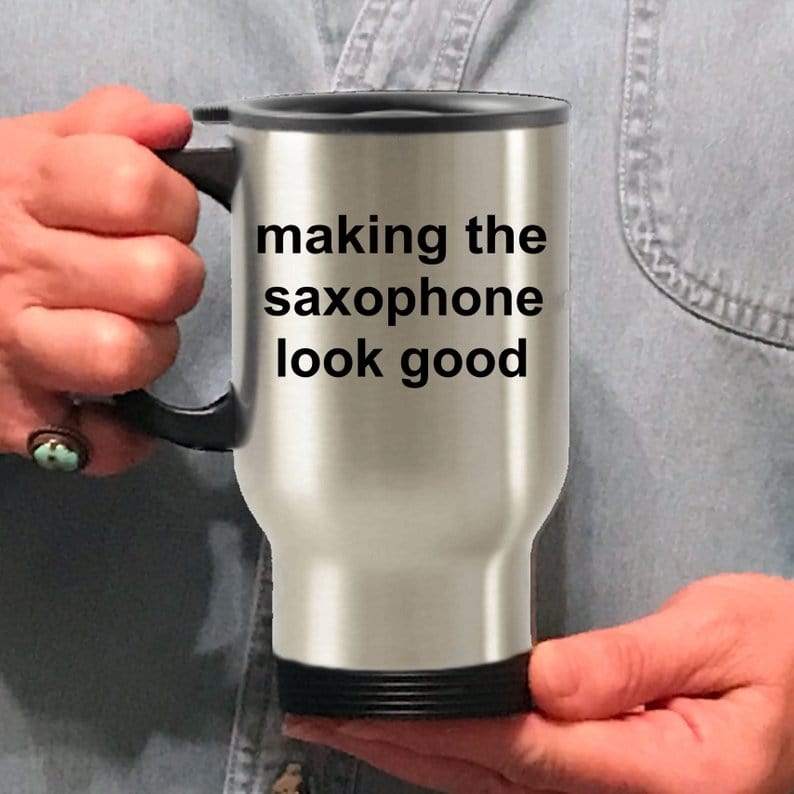 Funny Saxophone Player Travel Mug