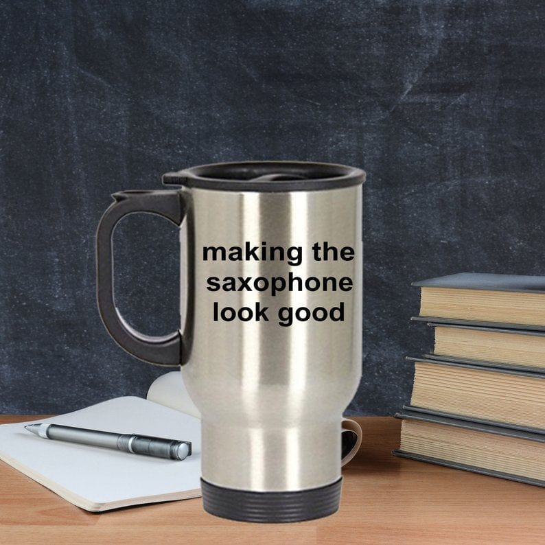 Funny Saxophone Player Travel Mug