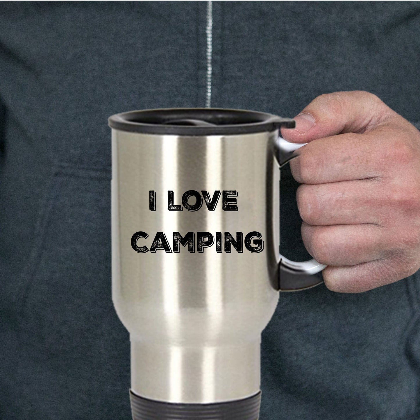 Camper Gift I Love Camping  Stainless Steel Insulated Travel Coffee Mug