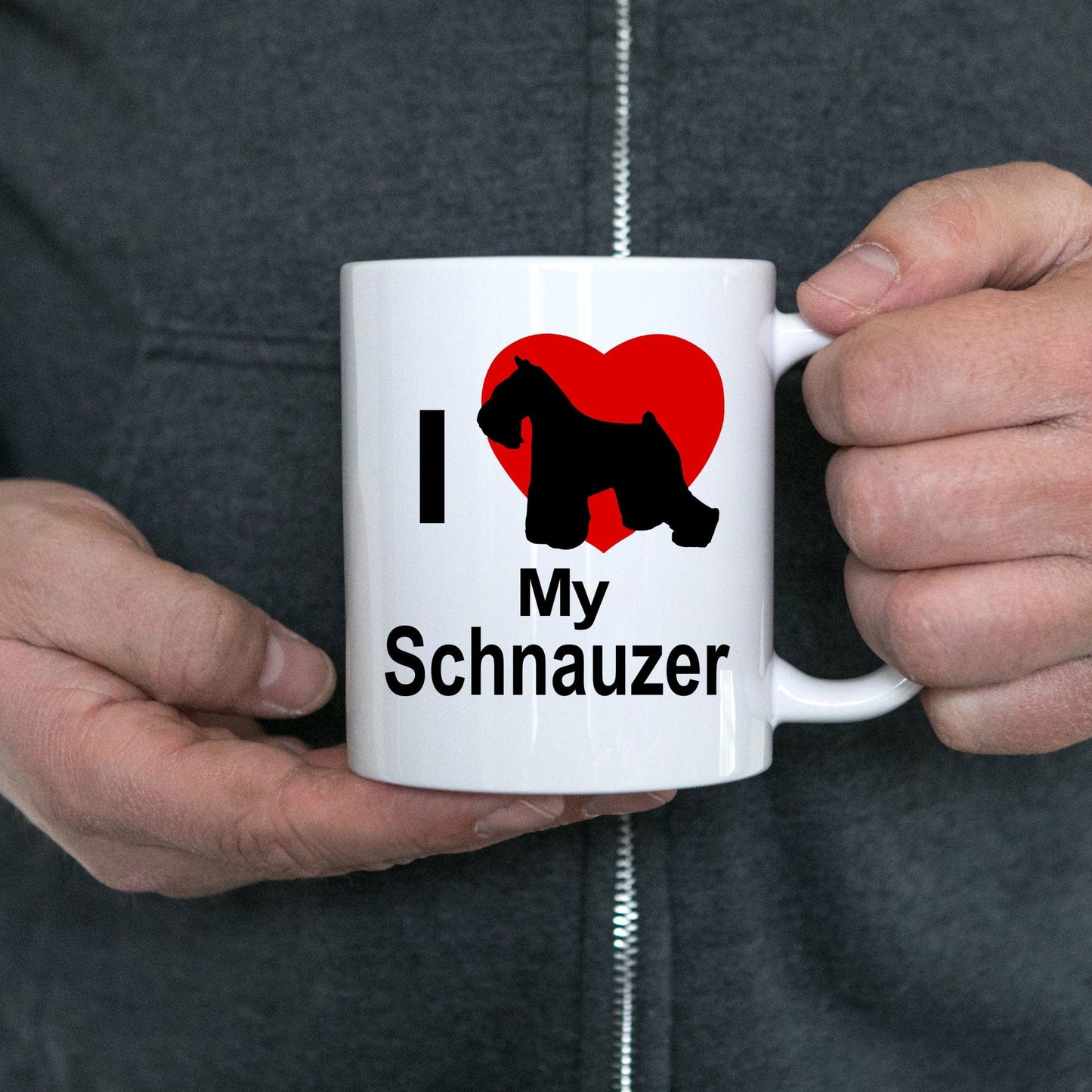 Schnauzer Dog White Coffee Mug