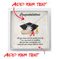 Congratulations Graduate Custom Message Card Necklace