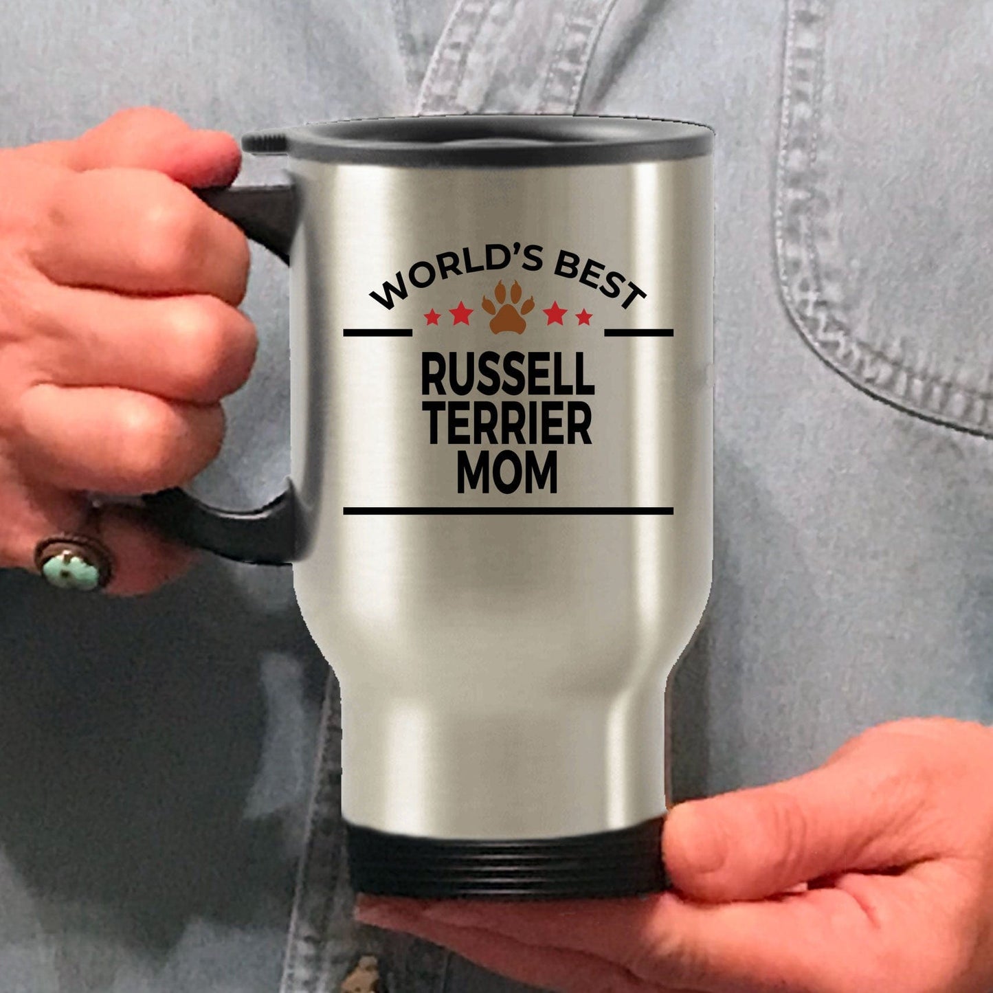 Russell Terrier Dog Mom Travel Mug