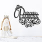 Personalized Princess Name Metal Sign Girls Room Decor Custom Name Wall Art Princess Nursery Decor Baby Girl Room Sign