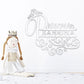 Personalized Princess Name Metal Sign Girls Room Decor Custom Name Wall Art Princess Nursery Decor Baby Girl Room Sign