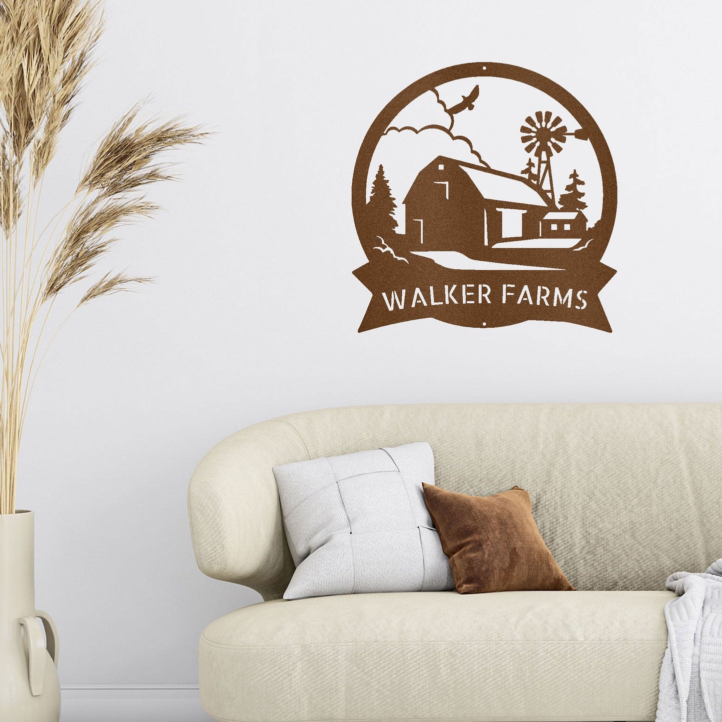 Barn Farm Personalized Indoor Outdoor Steel Wall Sign