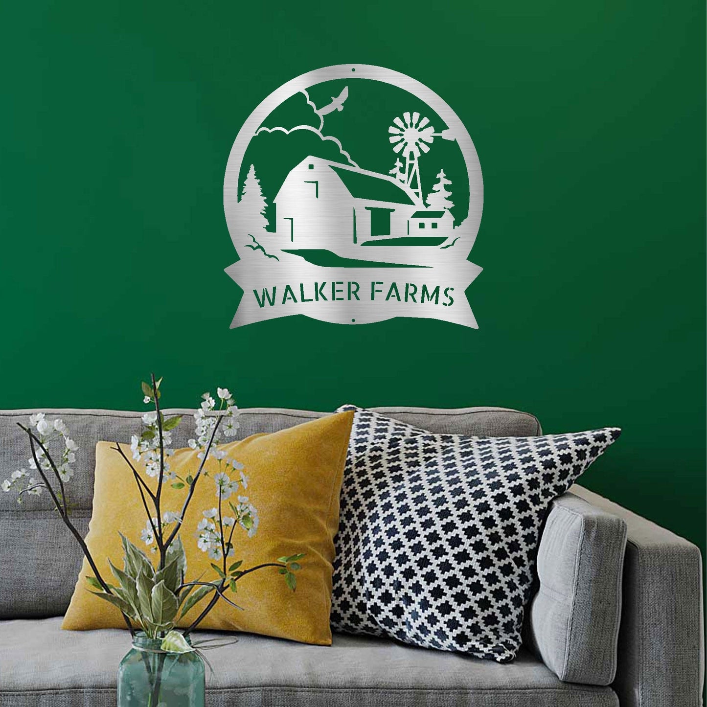 Barn Farm Personalized Indoor Outdoor Steel Wall Sign