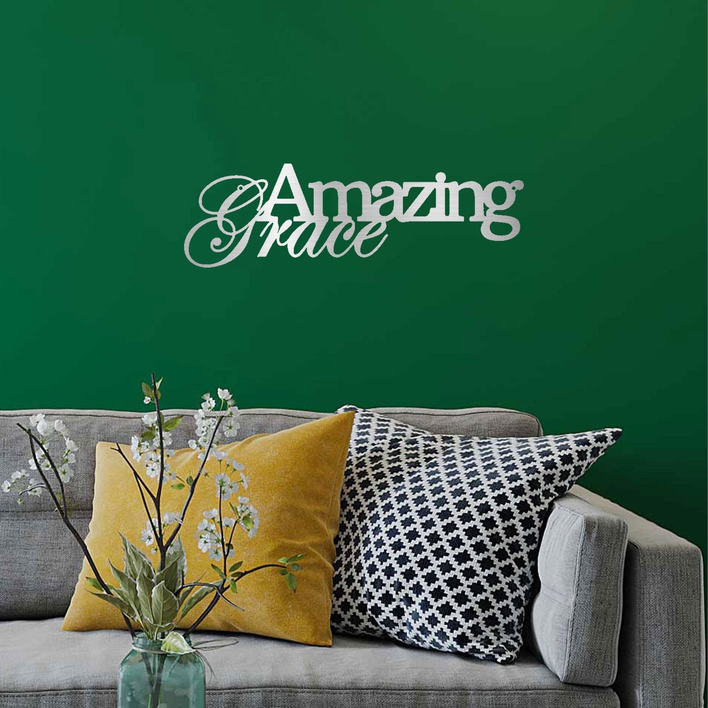 Amazing Grace Indoor Outdoor Steel Wall Sign Art