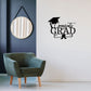 Congrats Grad Metal Wall Art Sign – Graduation Cap Diploma Steel Decor – Graduation Party Decor – Senior Gift Idea – Outdoor Metal Sign