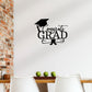 Congrats Grad Metal Wall Art Sign – Graduation Cap Diploma Steel Decor – Graduation Party Decor – Senior Gift Idea – Outdoor Metal Sign