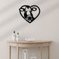 I Love Cows Metal Art Wall Sign