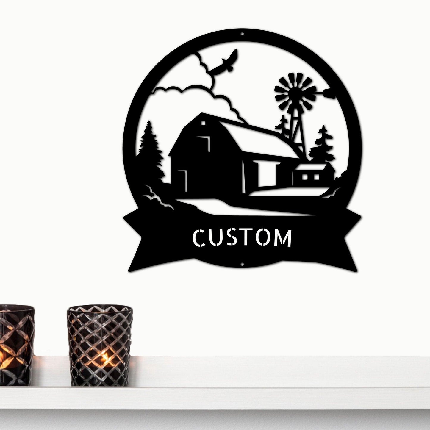 Barn Farm Personalized Indoor Outdoor Steel Wall Sign