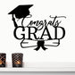 Congrats Grad Metal Wall Art Sign – Graduation Cap Diploma Steel Decor – Graduation Party Decor – Senior Gift Idea – Outdoor Metal Sign
