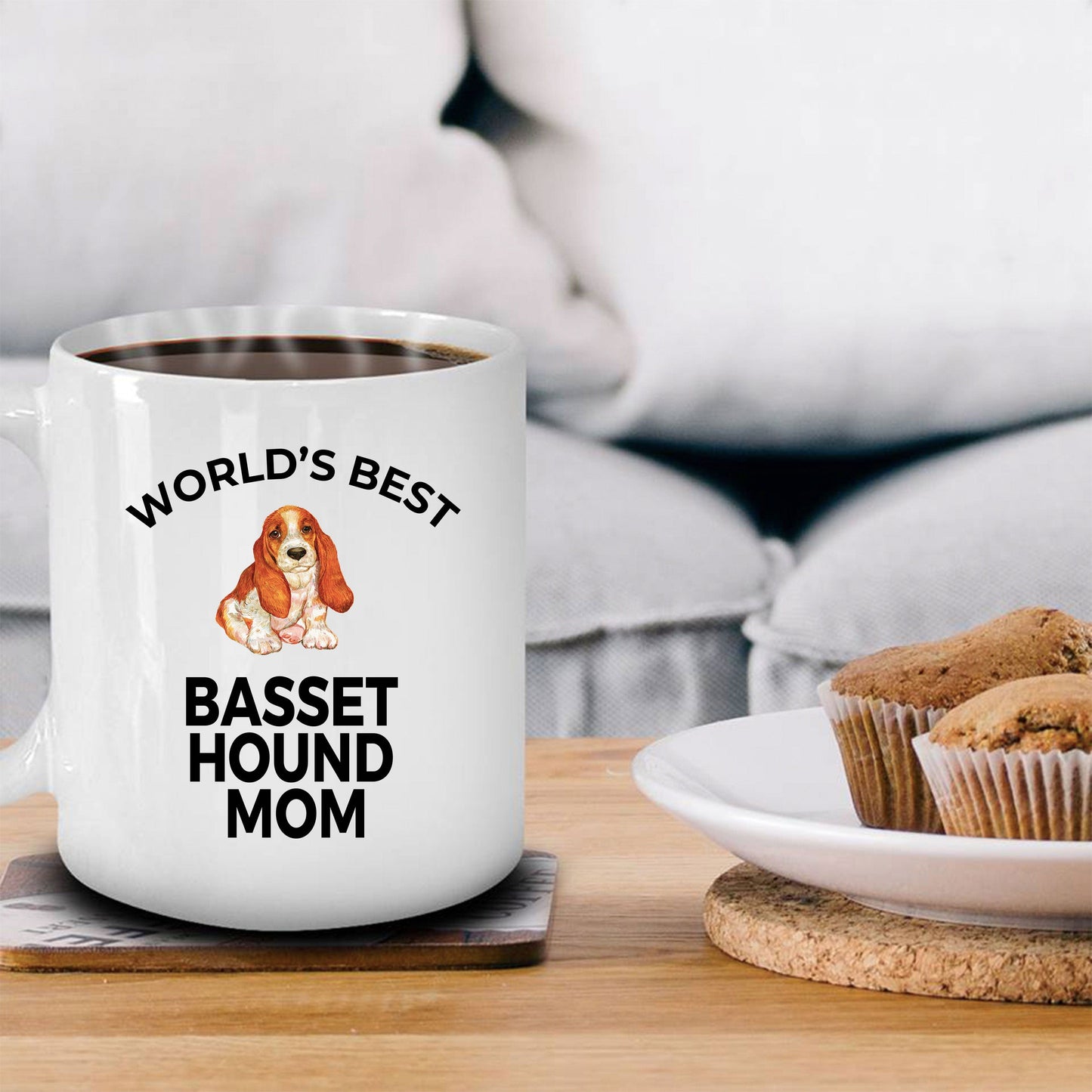 Basset Hound Puppy Dog Mom Coffee Mug