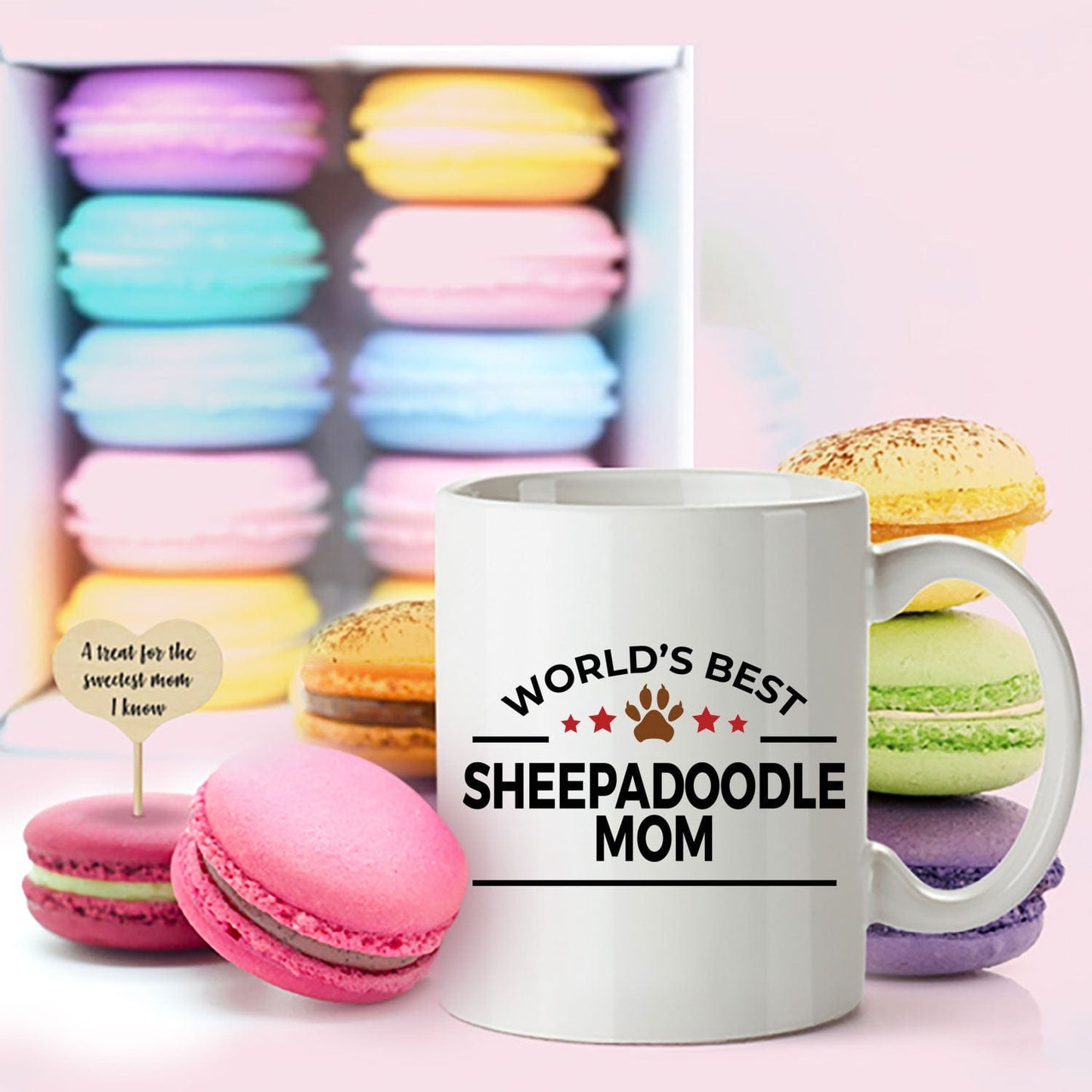 Sheepadoodle Dog Mom Coffee Mug