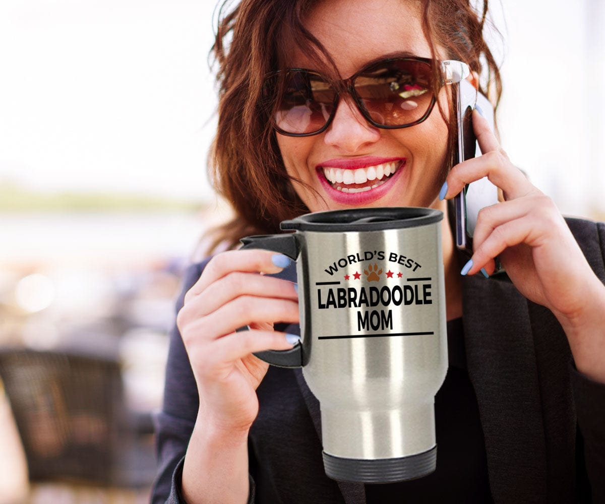 Labradoodle Dog Mom Travel Coffee Mug