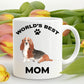 Basset Hound Best Mom Coffee Mug watercolor print