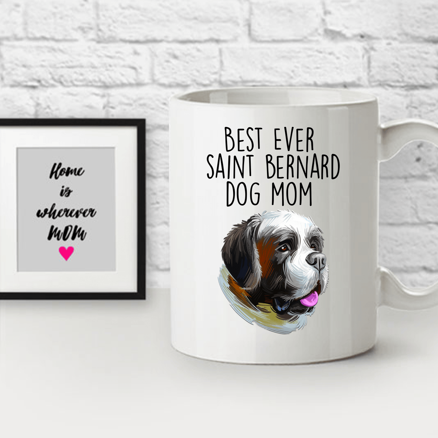 Saint Bernard Best Ever Dog Mom Ceramic Coffee Mug