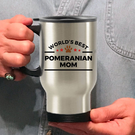 Pomeranian Dog Mom Travel Coffee Mug