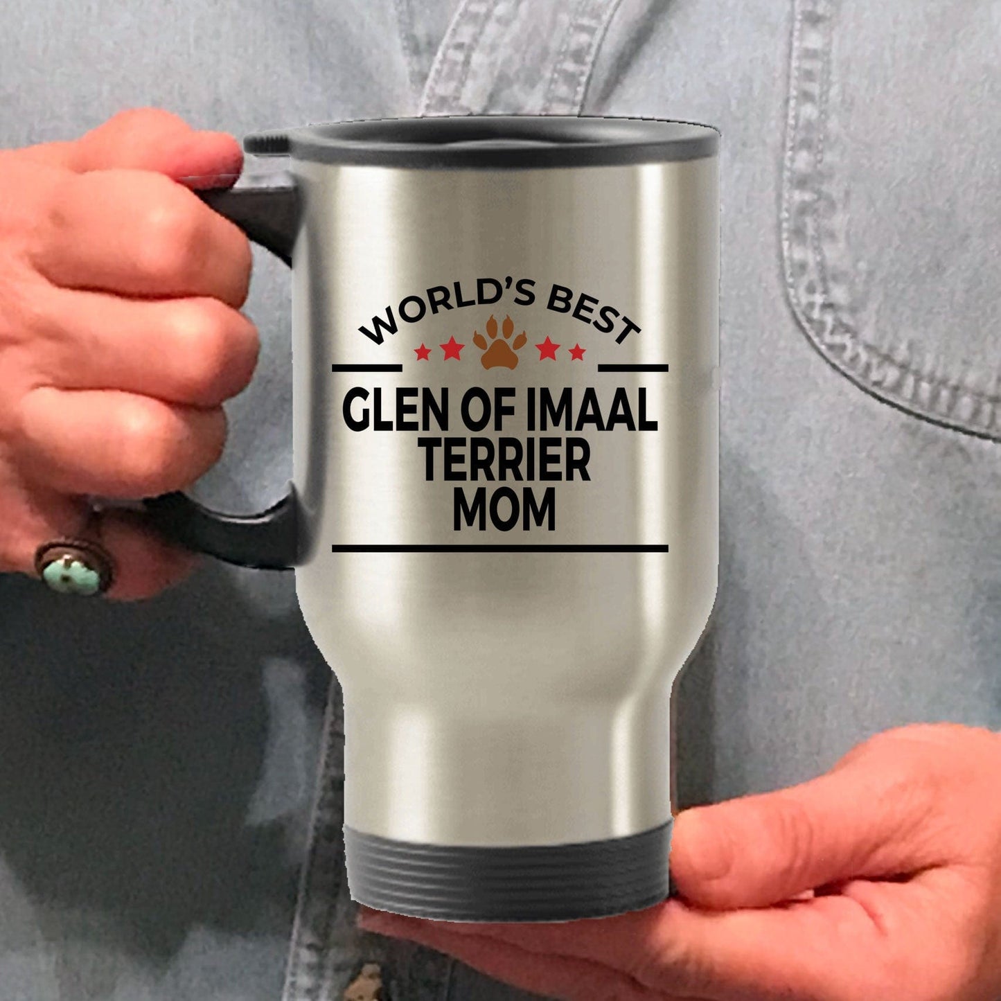Glen of Imaal Terrier Dog Mom Travel Coffee Mug