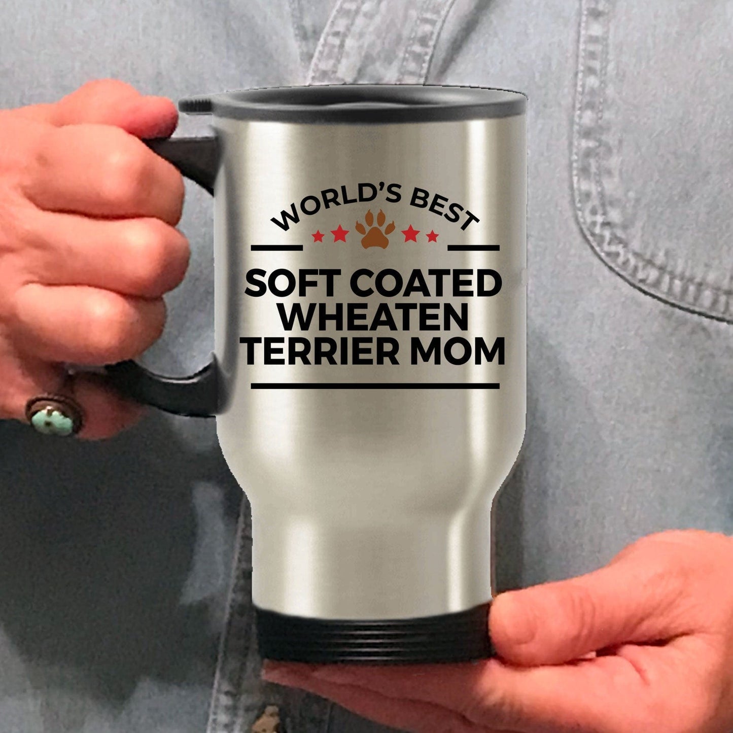 Soft Coated Wheaten Terrier Dog Mom Travel Mug